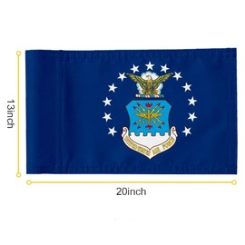 2BUT Golf Flag US Air force Golf Pin Flag Practic Putting Green Golf Flag For Backyard Garden Double-Sewn 600D Nylon Miniature Pin Flag (20"X13")