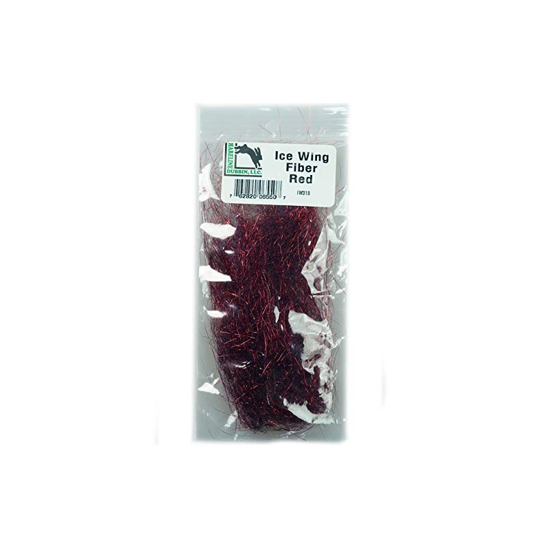 Hareline 8 inch Ice Wing Fiber Red