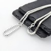 Treasure Bay Mens, Womens Solid 925 Silver Box Chain Necklace