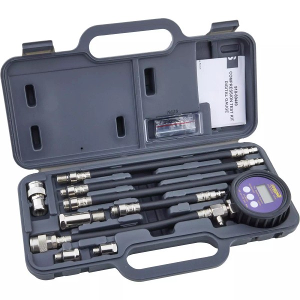 Speedway Motors Compression Test Kit, Digital Gauge, 300 PSI Gauge