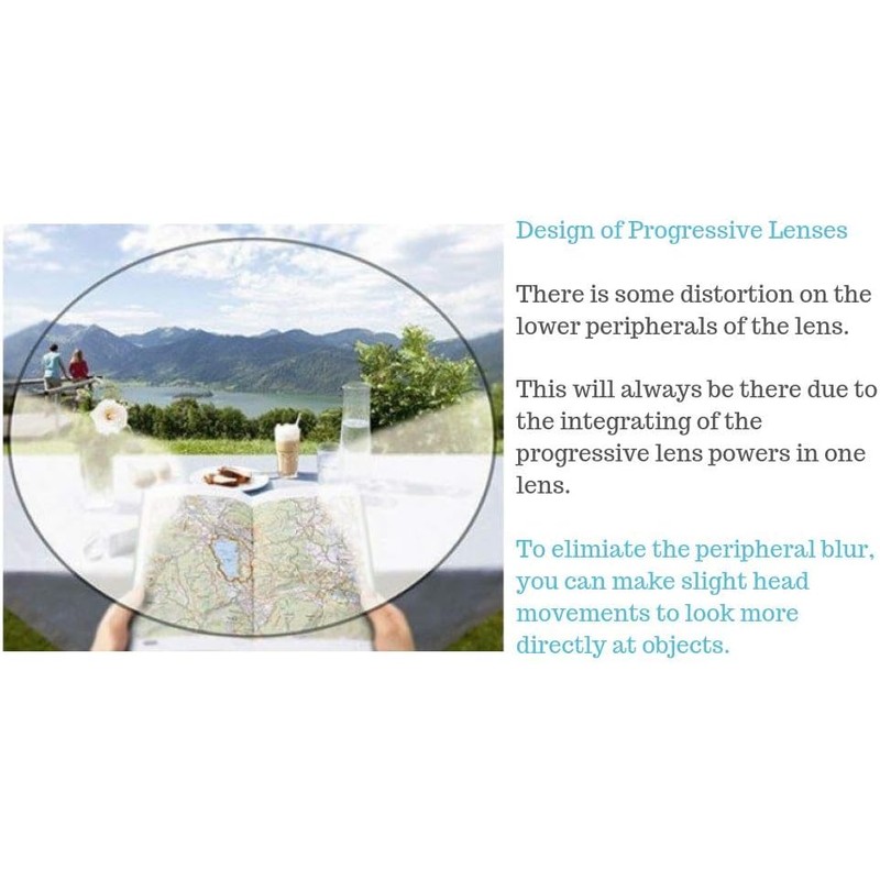 ProEyes Preston, Progressive Blue Light Blocking Readers, 0 Strength on