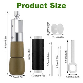 Leumoi 19 Pcs Bounce House Patch Repair Kit Professional Vinyl Inflatable Bounce Houses Repair Kit Includes Multi-Color Vinyl PVC Patches with Glue Sewing Awl Stitch Tool Set for Pool Floats