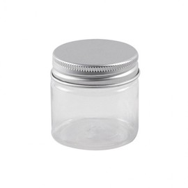 Cosmetic container case small 50ml plastic bottle cream cosmetic bottle silver lid 50ml bottle 10ea