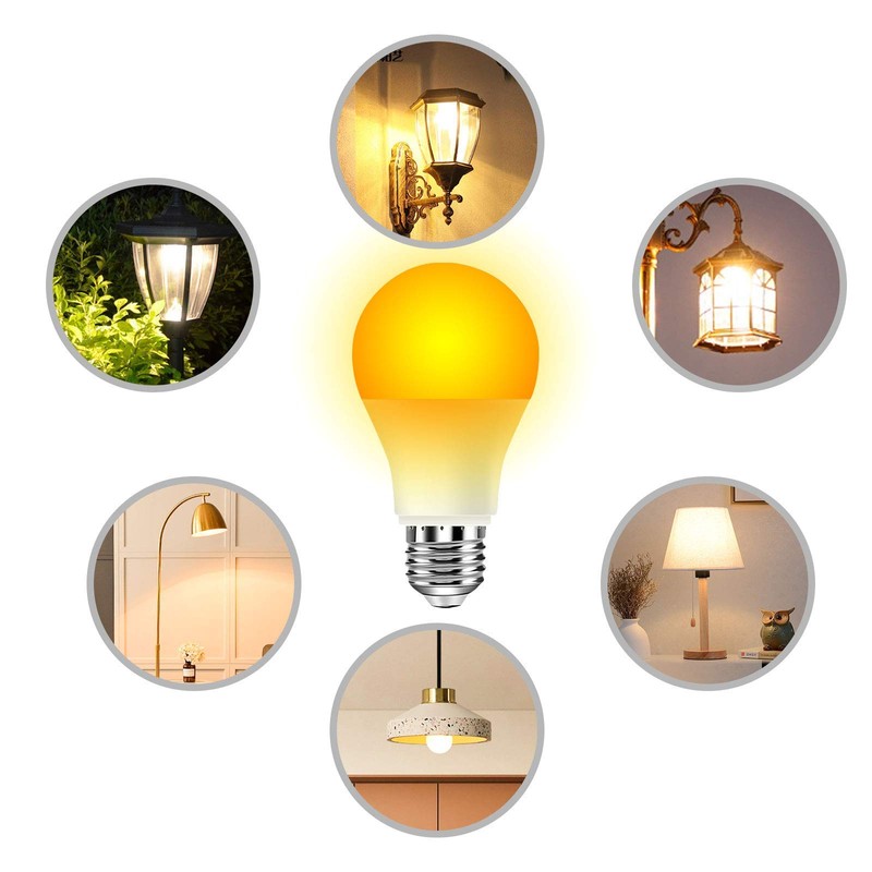 Neporal Amber Light Bulbs 9W, Soft Warm Sleep Light Bulbs
