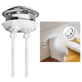 48mm Toilet Tank Push Button Toilet Button Dual Push Flushing Toilet Button Toilet Button Valve Replacement Kit with Thread Diameter,for Glacier Bay Aquasource TOTO, American Standard(1.88 inch)