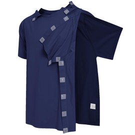 Post Shoulder Surgery Recovery Shirt with Magnetic Buttons for Women Crew Neck Tear Away Shirts for Shoulder Surgery for Men