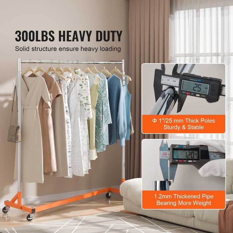 VEVOR Z Rack, 300 lbs Industrial Grade Z Base Garment
