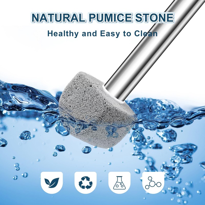 Pumice Stone Toilet Bowl Cleaner,16.7Inch Toilet Pumice Stone with Handle