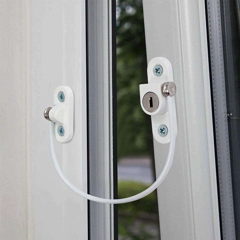 Sandiyago 2 Pack Window Lock Baby Safety Window Opening Restrictor