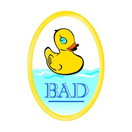 FACKELMANN Bathroom Toilet Signs Plastic 4" x 2.75"