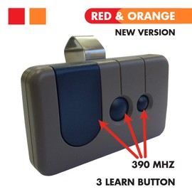 for Sears Craftsman Garage Door Opener Remote 139.53681B HBW1255 Liftmaster 971LM 973LM Chamberlain 950CB Red/Orange Learn Button 390MHz