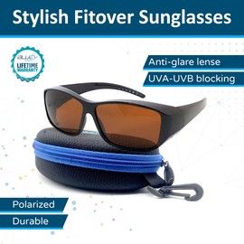 BLUE CUT Fit Over Polarized Sunglasses Solar Shield Sunglasses To Wear Over Glasses