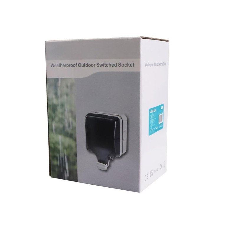 Securlec - Single Outdoor Weatherproof Switched 1 Gang Socket With