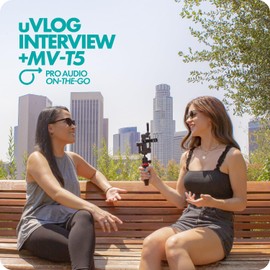 Movo uVlog-Interview Android Vlogging Kit for Interviews w/Full Tripod: USB-C YouTube Starter Kit with DoubleMic, Phone Mount, Tabletop Tripod, and Light – Ideal Content Creator Kit for Android