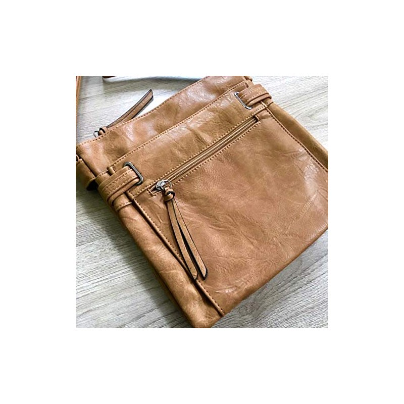 The Accessory Co. Womens Cross Body Bag Messenger Multi Compartment