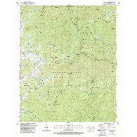 YellowMaps Jacks Gap GA topo map, 1:24000 Scale, 7.5 X 7.5 Minute, Historical, 1988, Updated 1988, 26.8 x 22 in - Paper
