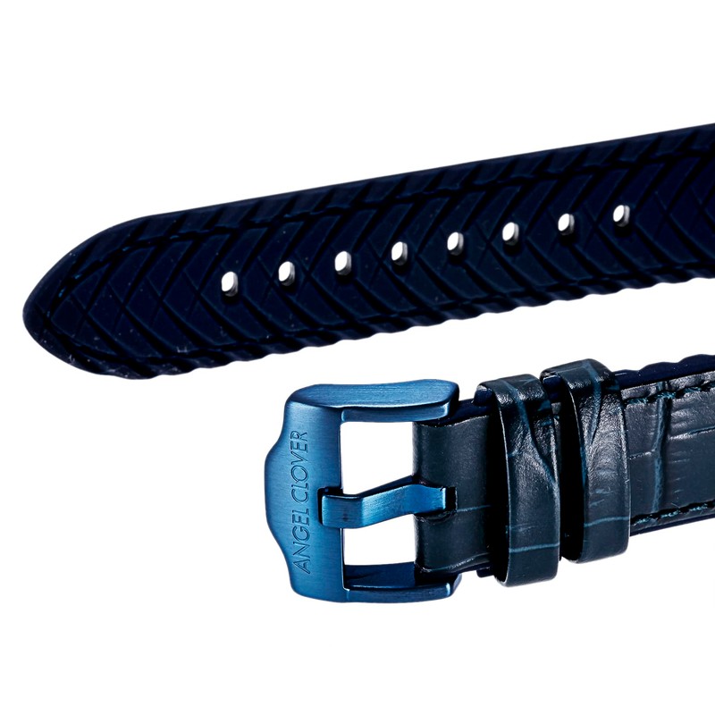 Angel Clover Men’s Wristwatch, Mond Solar, blue