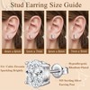 Oval Stud Earring for Women Men Cubic Zirconia CZ Oval