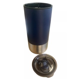 Caterpillar OEM Genuine CAT Caterpillar 16oz Coffee Cup Drinkware Tumbler with Straw, Navy