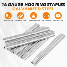 KIMSING SC760 16 Gauge 5/8'' Crown Galvanized C Ring Staples C-Rings Hog Rings, Wire Fencing Staples, Fasteners for C Ring Stapler, Hog Ring Tool, C Ring Plier, 1000 PCS/Pack