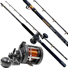 FLADEN Deluxe Norway Fishing Set Combo Boat High Sea Rod 1.95 m 15-30 lbs Boat Rod + Multi Reel + Line