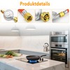 Gasschlauch mit Druckminderer 50mbar-Set: 150 cm Aluminiumlegierung und Kupfer Gasschlauch