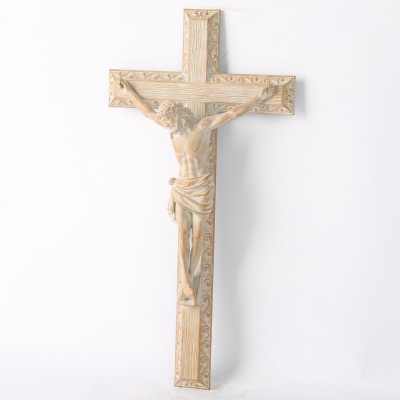 BC Catholic Crucifix Wall Cross, Jesus Christ Home Decor，Religious Devout