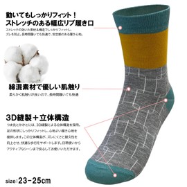 Sammy Agora Women's Socks, 5 Pairs Set, 9.1 - 9.8 inches (23 - 25 cm), Cute, Long Length, Short Socks, Women's Socks, High Gauge, Absorbent, Quick Drying, Breathable, Sweaty, Cute, Casual, A set, 23.0