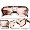 GLARDEFE Retro Aviator Sunglasses for Women Men - Trendy Hexagonal