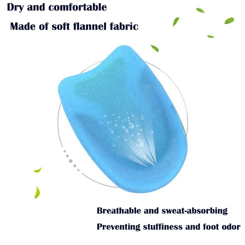 2 Pairs Gel Heel Pads for Plantar Fasciitis Relief -