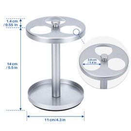 Electric Toothbrush Holder Stand for Bathroom: Stainless Steel Ventilated Organizer with Slots for Electric Toothbrushes & Razors, Silver