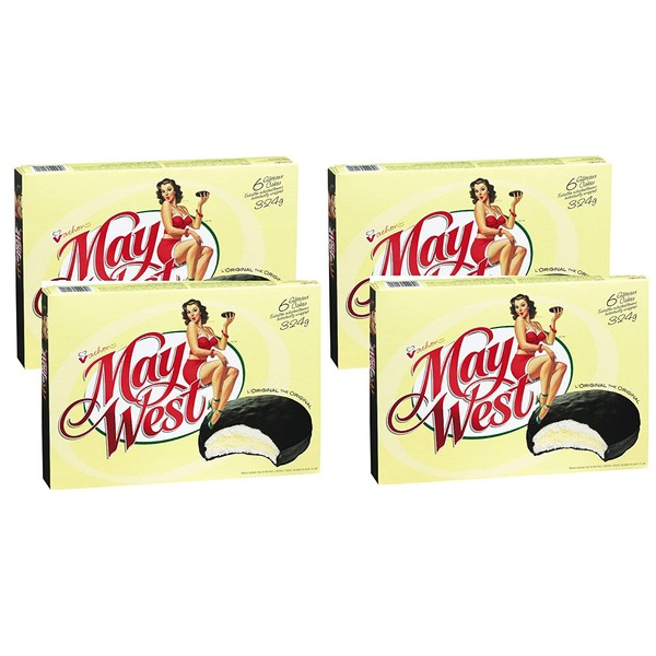 (4 Box) 6 Cakes Vachon the Original May West Cakes 324 grams Each - Canadian