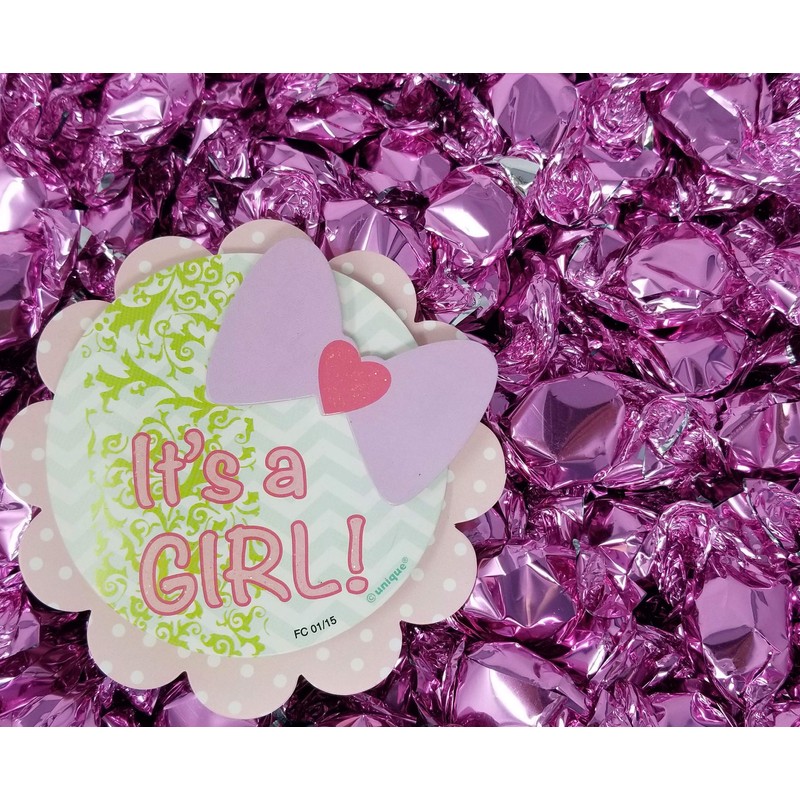 Primrose Hard Candy Strawberry Buttons Pink Wrap, It's a Girl