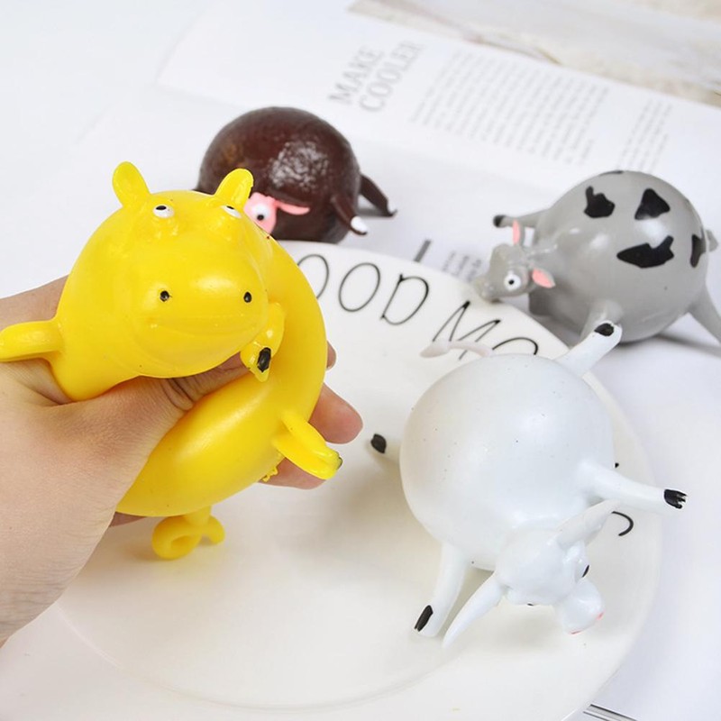 12PCS Kids Inflatable Blowing Vent Balloons Toy TPR Animal Squeezing