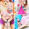 RabbFit 12 Sheets Glitter Butterfly Temporary Tattoo Stickers for Women