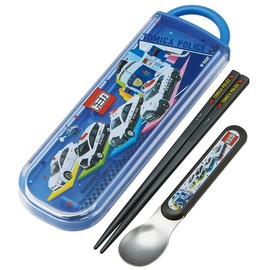 Skater CCA1AG-A Tomica Chopsticks and Spoon Set, Antibacterial 22, Made in Japan