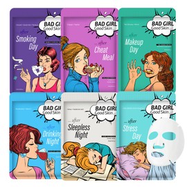 ISBEAUSOLS 6Pcs Bad Girls series face mask