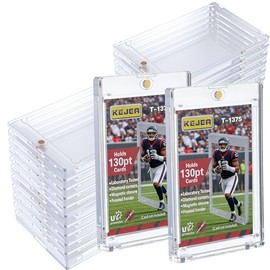 Portatarjetas magnéticas de 24 unidades, 130 puntos, soporte para tarjetas de intercambio, protectores de tarjetas de béisbol de plástico duro, estuch