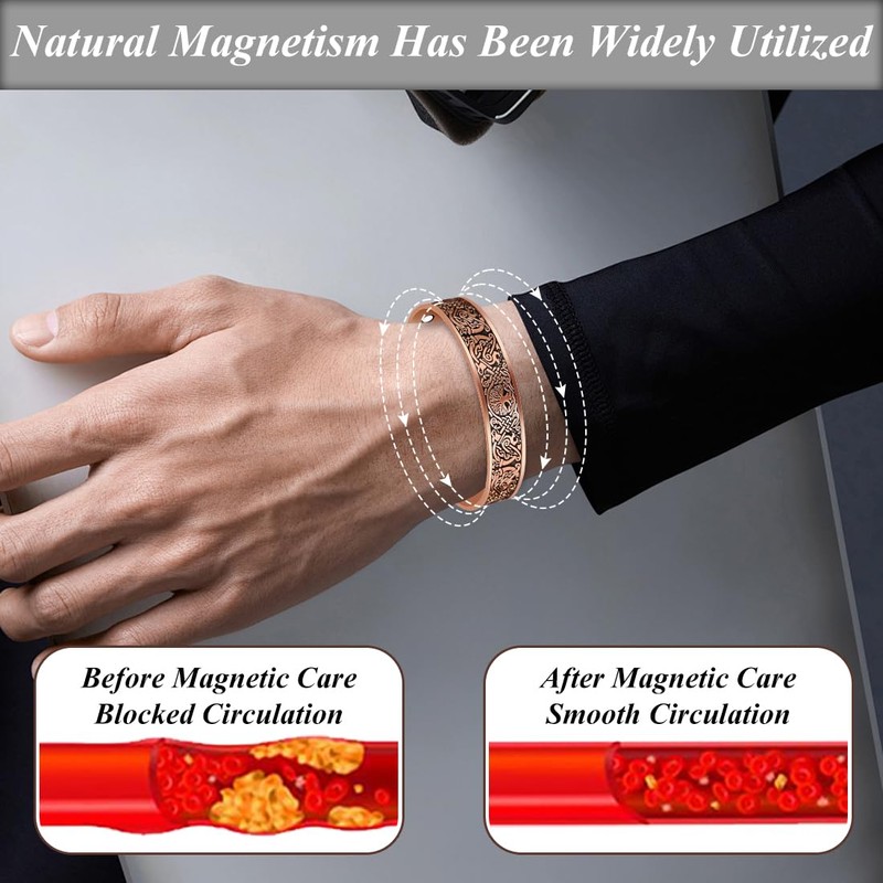 Vicmag Copper Magnetic Bracelet for Men Magnetic Bracelets 9X Ultra