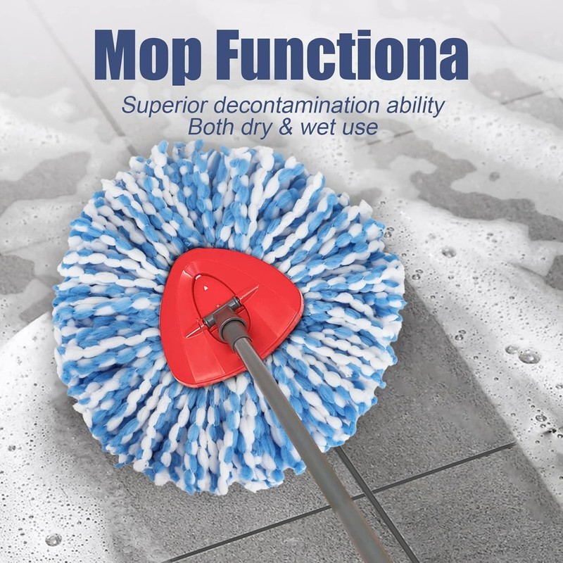 RinseClean Spin Mop Head Refill for Vileda EasyWring 2-Tanks System