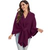 Moss Rose Womens Elegant Shawl Wraps Soft Open Front Poncho