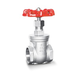1-1/2" NPT Stainless Steel Gate Valve, Heavy Duty Female x Female Thread Rotary Sluice Valve, Manual Rotary Sluice Valve with Wheel Handle 200WOG for Water Oil Gas (1-1/2", DN40)