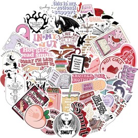 50 Pcs Book Stickers for Kindle Pink Aesthetic Motivational Quote Reading Stickers Book Lovers Cute Bookish Aesthetic Stickers for Kindle Scrapbook Water Bottles Book Laptops