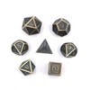 Fasizi 7PCS Metal Dice Set DND Game Polyhedral Solid Metal