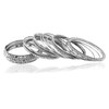 Aheli 2.6 Inch Silver Plated Metal Bangles Ethnic Stylish Fashion