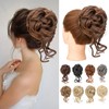 Benehair Messy Bun Hair Piece Claw Clip Wavy Curly Hair