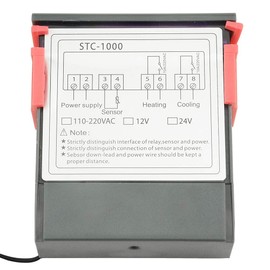 BGTXINGI STC-1000 DC 12V 10A Microcomputer Digital Display Temperature Controller Thermostat Control Switch 2 Relay Output and NTC 10K Thermistor Sensors Digital Temperature Probe (12V 10A)