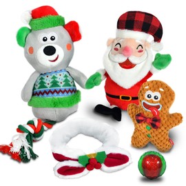 Nova Xmas Tales box, Fun interactive Dog chew/plush toy set, Make holiday season memories Small, Medium, Large Breeds (Puppy/Small)