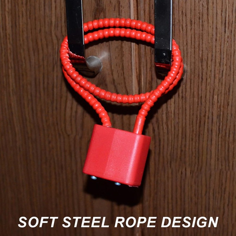 2 Pack Padlock Flexible Cable Small Cable Padlock Steel Rope