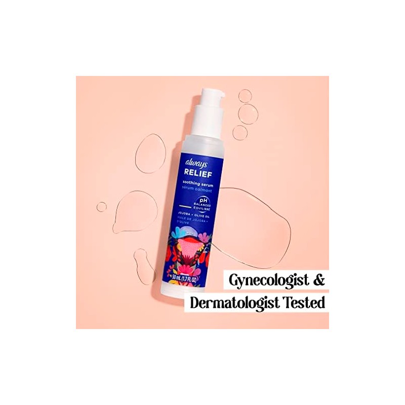 Always Relief pH Balanced Soothing Serum with Jojoba and Olive
